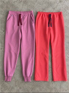 FIGS Men’s Scrub Pants Lot of 2 Tansen Jogger Pisco Basic Pink Coral